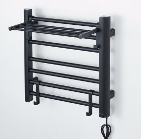 Heated Towel Warmer Rack Wall Mounted for Bathroom,95-Watts Electric Towel Drying Rack with Top Shelf