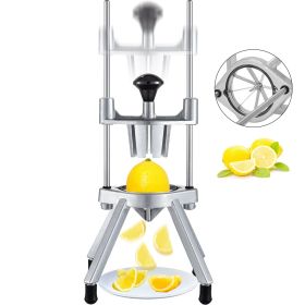 VEVOR 8-Section Commercial Easy Wedger Stainless Steel Blade Fruit Lime Slicer, Lemon Cutter 8 Wedges for Bar Restaurant