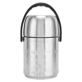 1.5L Stainless Steel Insulated Lunch Box Multi-Layer Handheld Thermal Lunch Container (Option: as picture)