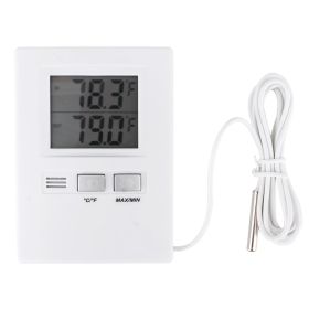 High Precision LCD Digital Indoor & Outdoor Thermometer Temperature Meter Tester Battery Powered (Option: as picture)