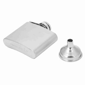 Portable Stainless Steel Wine Whiskey Flask Elegant Alcohol Bottle Container with Funnel 2oz (Option: 2oz pot 1funnel)