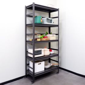 Storage Rack 63"H Storage Shelves (Color: Black)