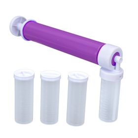 Manual Cake Duster Multifunction Plastic Cake Coloring Sprayer for Baking Desserts Purple (Color: purple)