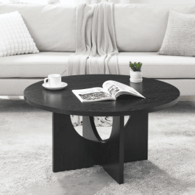 Modern Minimalist Coffee Table, Solid Wood Coffee Table, Nordic Style Coffee Table, Simple Design, Suitable For Both Home And Office. (Color: Black)