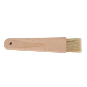 Wooden Barbecuing Brush Baking Brush Oil Sauce Butter Kitchen Tool (Flat Handle) (Option: Flat handle brush)