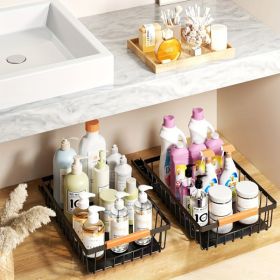 Pull-out Cabinet Organizers (Color: Black)