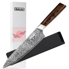 Qulajoy Japanese Chef Knife Kitchen Knife High Carbon German Steel Cooking Knives Damascus Pattern Japanese Knife With Ergonomic Handle For Home (Option: Japanese Chef Knife)