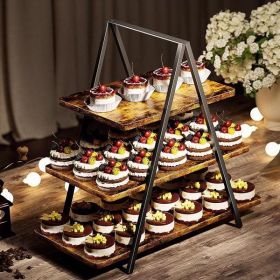 Wooden 3-tier Dessert (Option: 3layers)